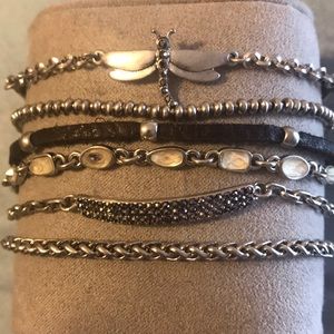 Lucky brand dragon fly layered bracelet.